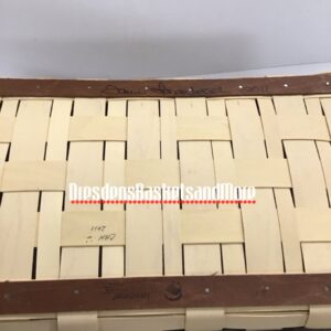 Longaberger 2011 Silent Auction Golden Fields Large Gathering Basket w/ Protector SIGNED-RARE
