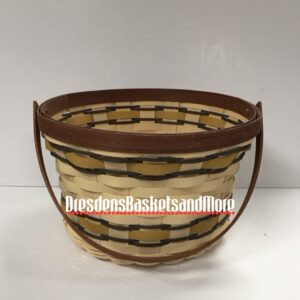 Longaberger 2011 Silent Auction Golden Fields Corn Basket w/ Protector SIGNED-RARE