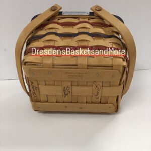 Longaberger 2002 Bee Basket w/ Liner & Protector SIGNED