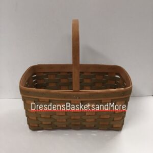 Longaberger 1988 Large Bee Stained/Green Basket SIGNED*