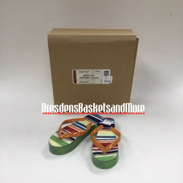 Longaberger Sunny Day Decorative Sandals NIB