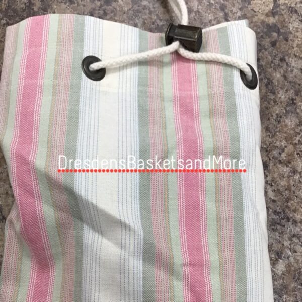 Large Boardwalk Longaberger Cabana Stripe Drawstring Liner