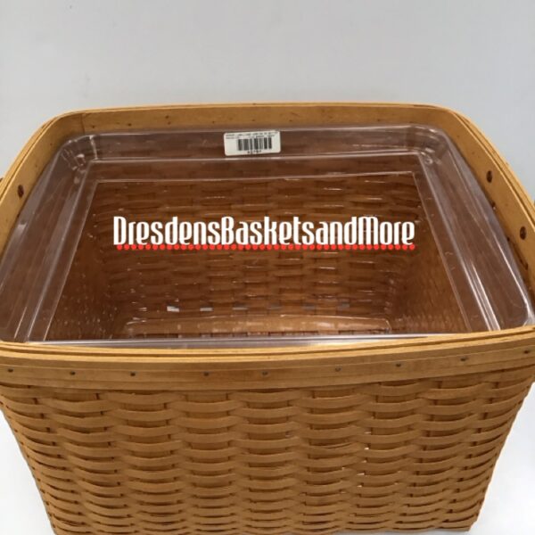 Longaberger 1999 Hostess File Classic Basket w/ Protector/Cap, Liner & Woodcrafts Lid*