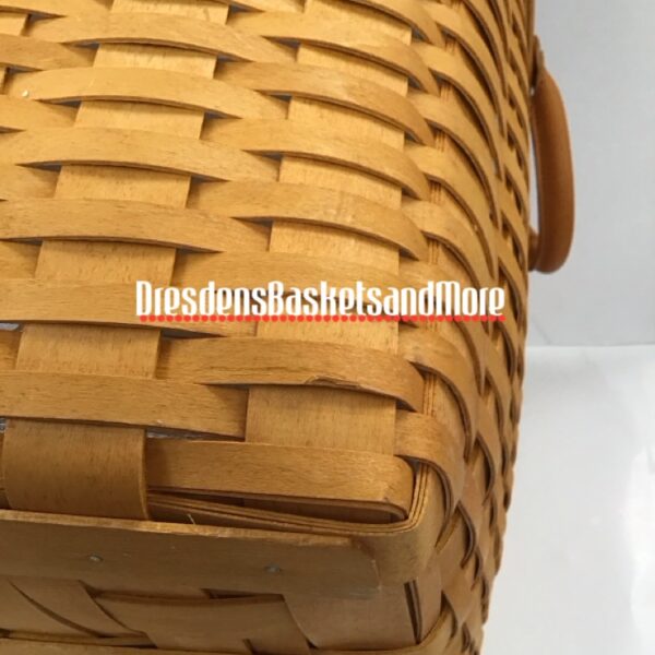 Longaberger 1999 Hostess File Classic Basket w/ Protector/Cap, Liner & Woodcrafts Lid*