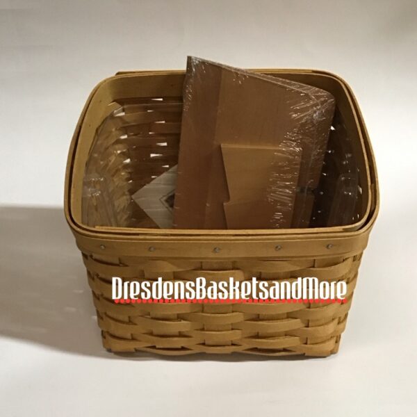 Longaberger 2004 TV Time Warm Brown Basket w/ Protector & Dividers