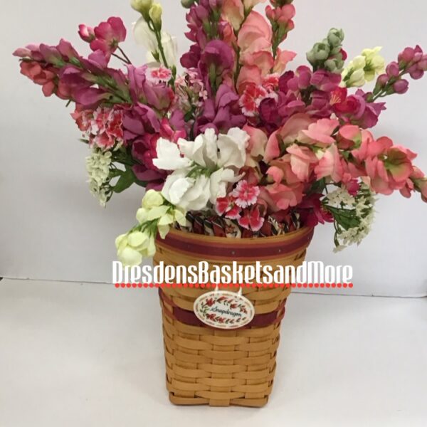 Longaberger 1998 May Series Snapdragon Basket Set w/ Florals*
