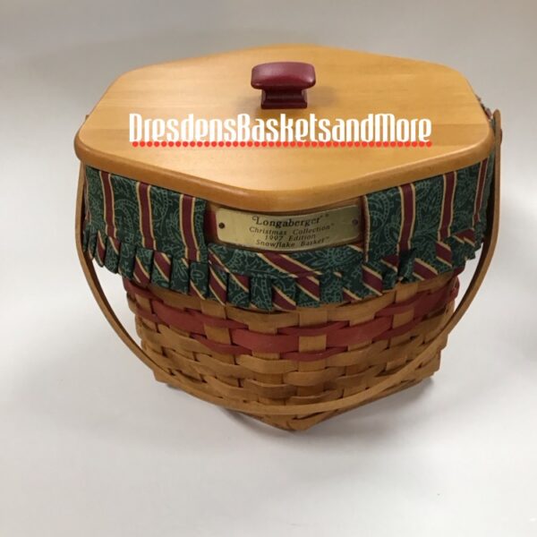 Longaberger 1997 Christmas Snowflake Combo w/ Lid