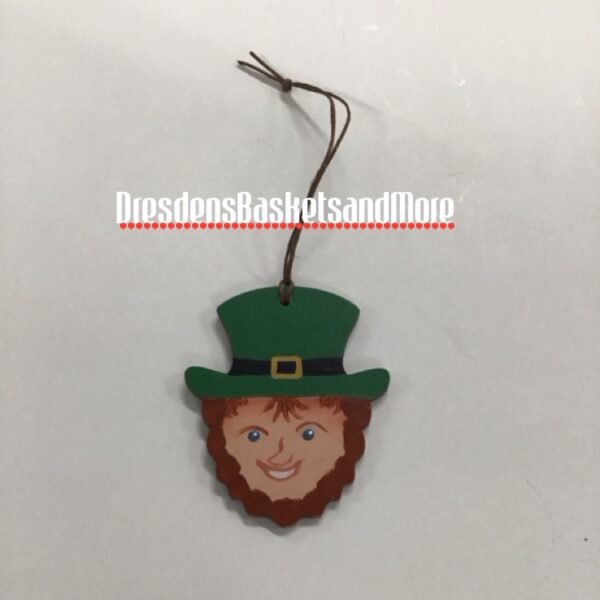 Leprechaun Face Hand Painted Tie On