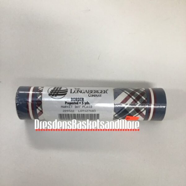 Longaberger Prepasted Border Market Day Plaid NIP