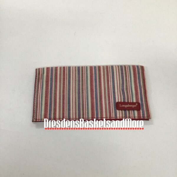 Longaberger Market Stripe Checkbook Cover