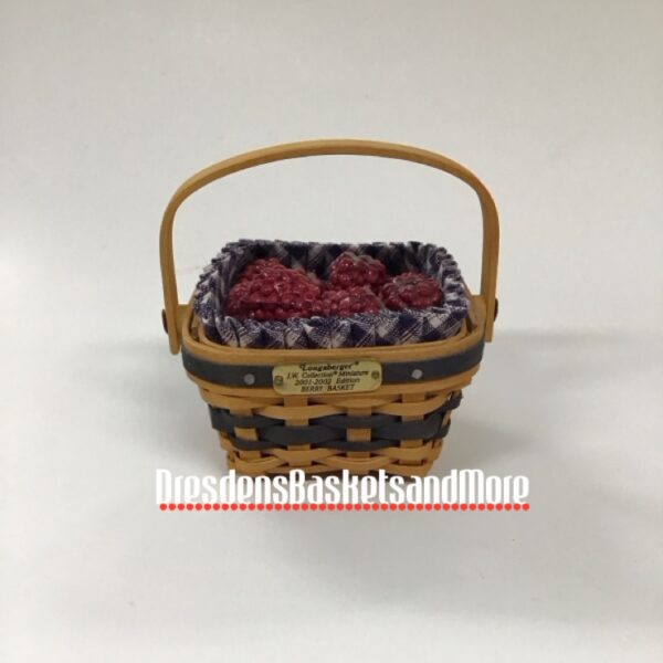Longaberger 2001 Miniature Berry Basket Combo w/ Berries