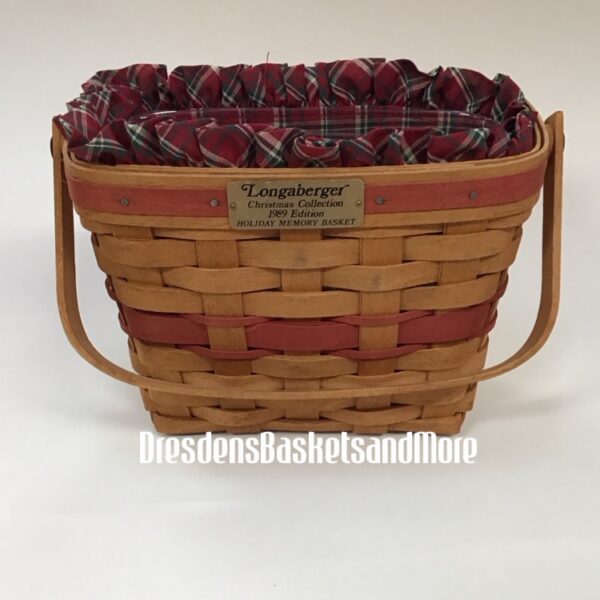 Longaberger 1989 Christmas Memory Red Basket Combo*