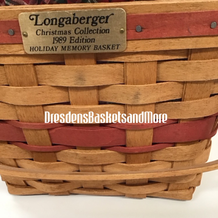 Longaberger 1989 Christmas Memory Red Basket Combo*