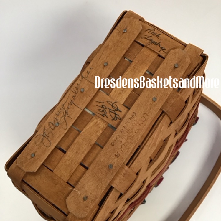 Longaberger 1989 Christmas Memory Red Basket Combo*