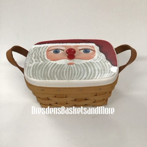 Longaberger 1995 Tea Basket w/ Protector & Painted Lid*