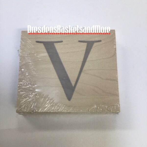 Longaberger Woodcrafts Block Letter "V"