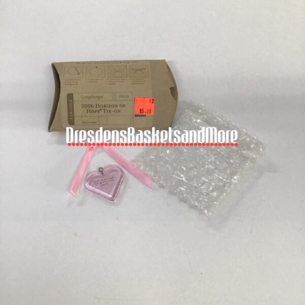 Longaberger 2006 Horizon of Hope Tie On NIB