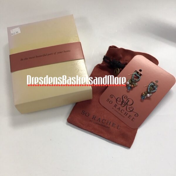 Longaberger So Rachel Tack Heart Drop Earrings NIB*