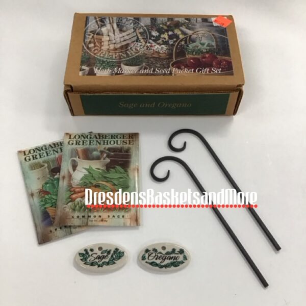 Longaberger Sage & Oregano Herb Marker Set