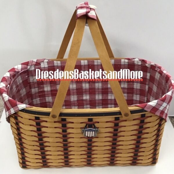 Longaberger 2002 All American Hostess Block Party Basket Combo w/ Tie On