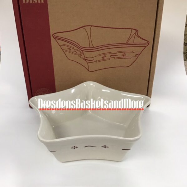 Longaberger Traditional Red Star Dish NIB