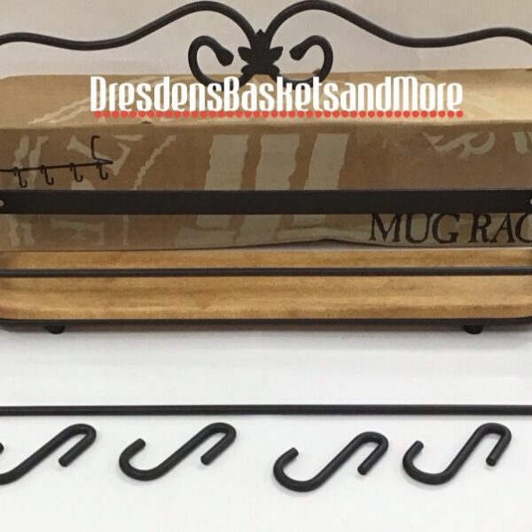 Longaberger Wrought Iron Spice Rack w/ Add On Mug Rack/4 Hooks