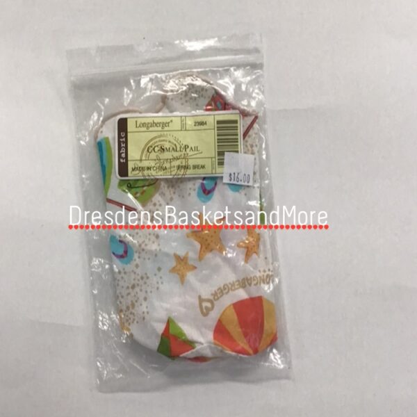 Longaberger C.C. Small Pail Liner Spring Break