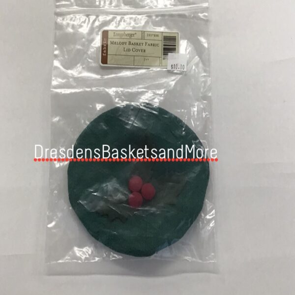 Longaberger Melody Basket Fabric Lid Cover Ivy
