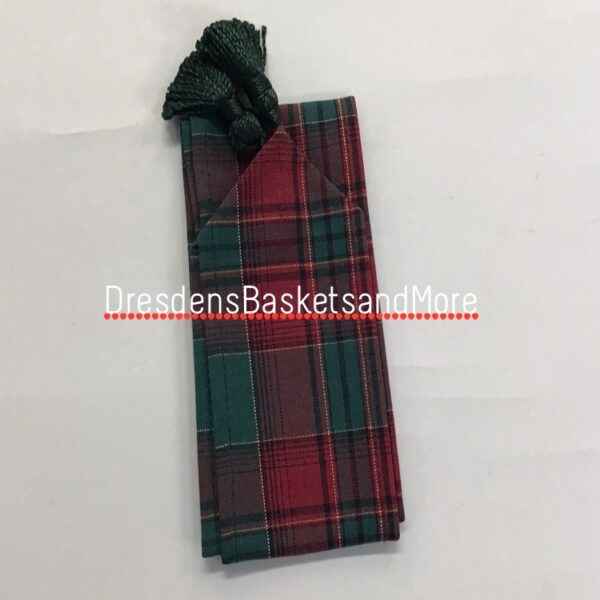 Longaberger Tassel Tie Evergreen Plaid