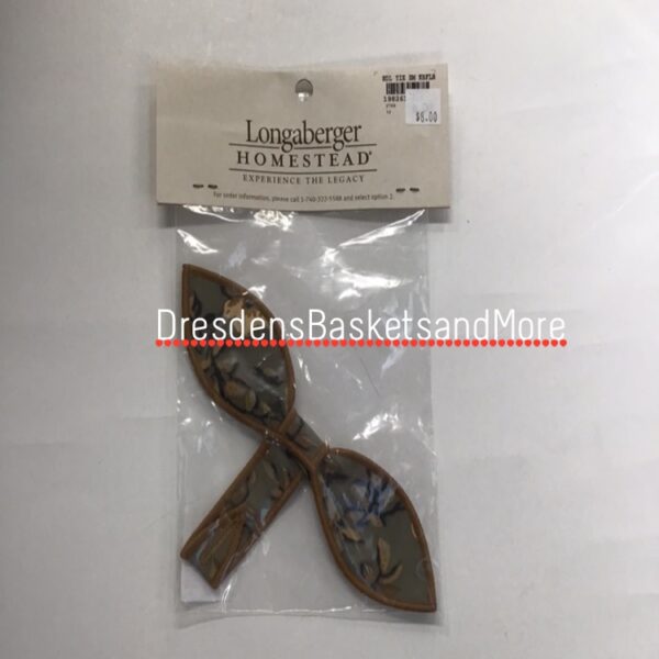 Longaberger Homestead Handle Tie Small Khaki Flower