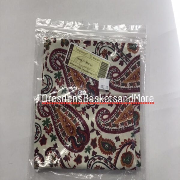 Longaberger Napkin Single Chelsea Paisley