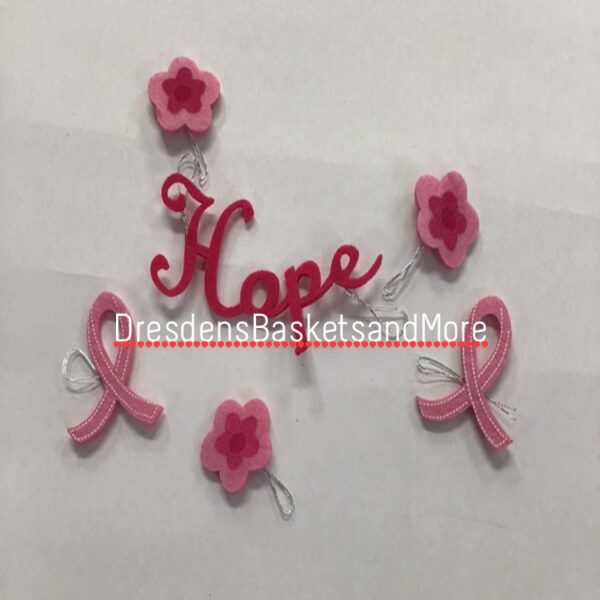 Longaberger Tie-On Pink Ribbons
