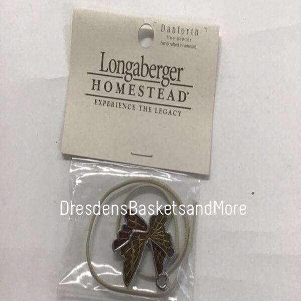 Longaberger Homestead Danforth Amber Tie-On