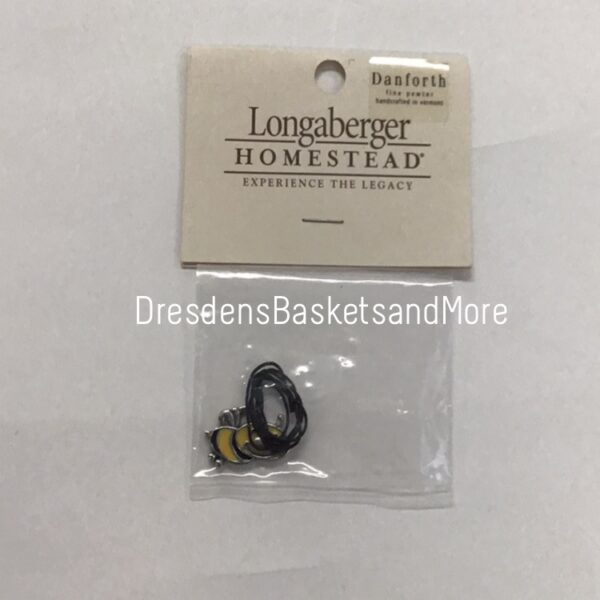 Longaberger Homestead Danforth Small Bee Tie-On