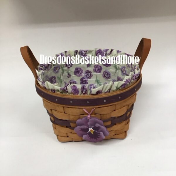Longaberger 1992 Pansy Basket Combo