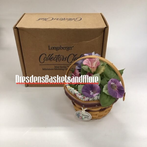 Longaberger 2006 May Series Miniature Morning Glory Basket Set NIB