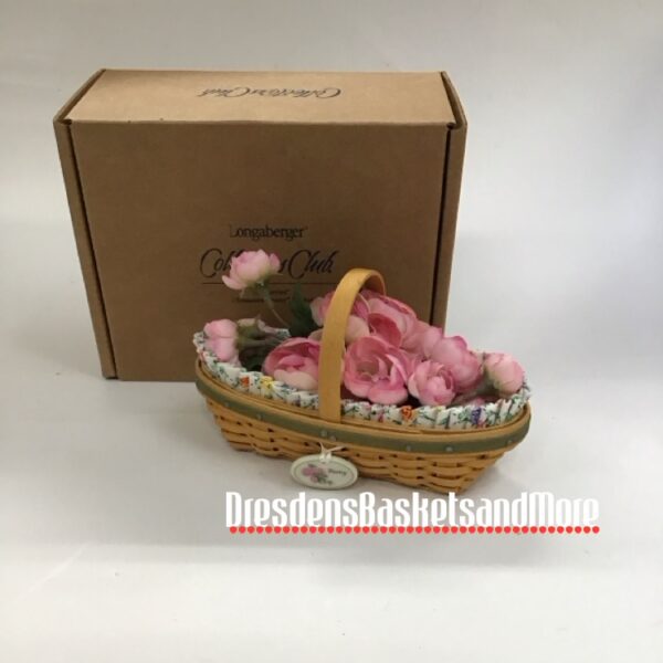 Longaberger 2005 May Series Miniature Peony Basket Set NIB