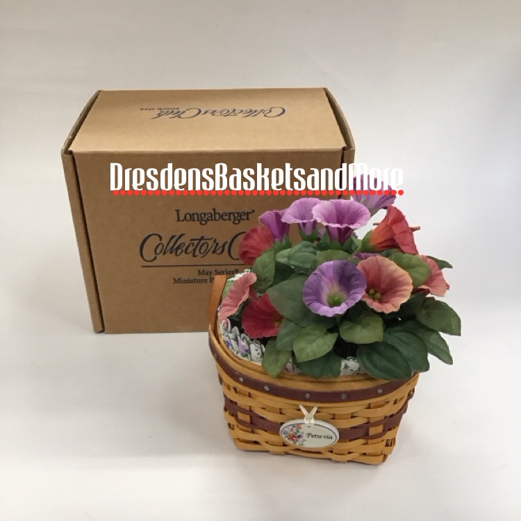 Longaberger 2008 May Series Miniature Petunia Basket Set NIB*