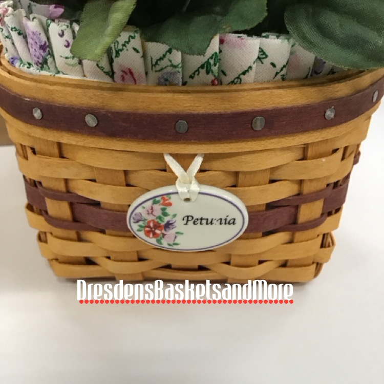 Longaberger 2008 May Series Miniature Petunia Basket Set NIB*