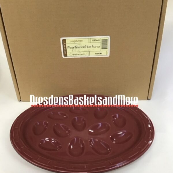 Longaberger Paprika Egg Platter NIB