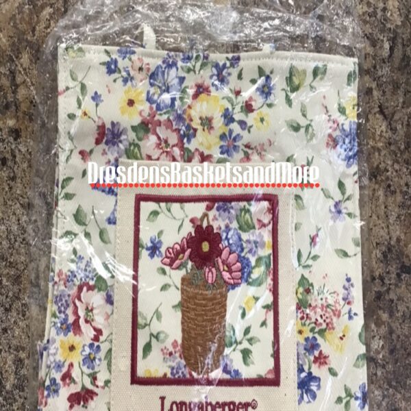 Spring Floral Longaberger Tote Bag Embroidered Gatehouse Basket