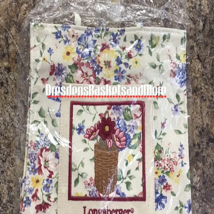 Spring Floral Longaberger Tote Bag Embroidered Gatehouse Basket