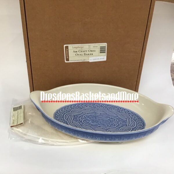 Longaberger ACO Light Cornflower Baking Dish NIB