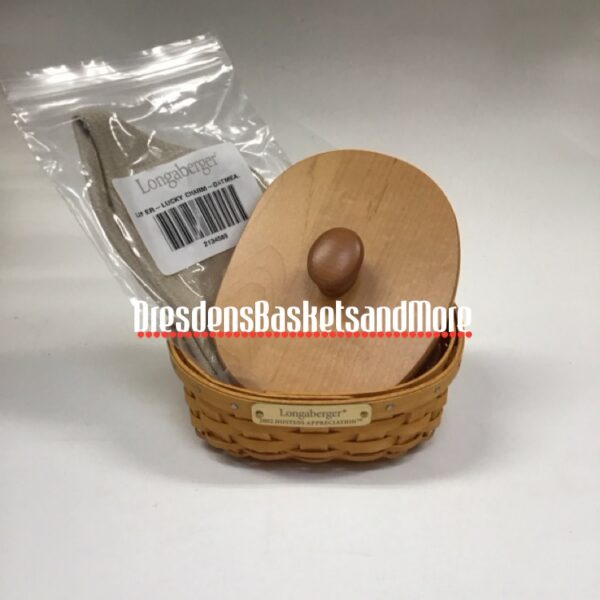 Longaberger 2002 Hostess Appreciation Lucky Charm Basket Combo w/ Lid