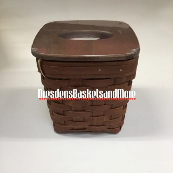 Longaberger 2015 Tall Tissue Basket w/ Protector & Woodcrafts Lid