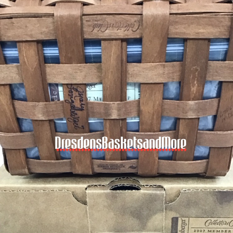 Longaberger 2007 Collectors Club Member Basket Combo SIGNED