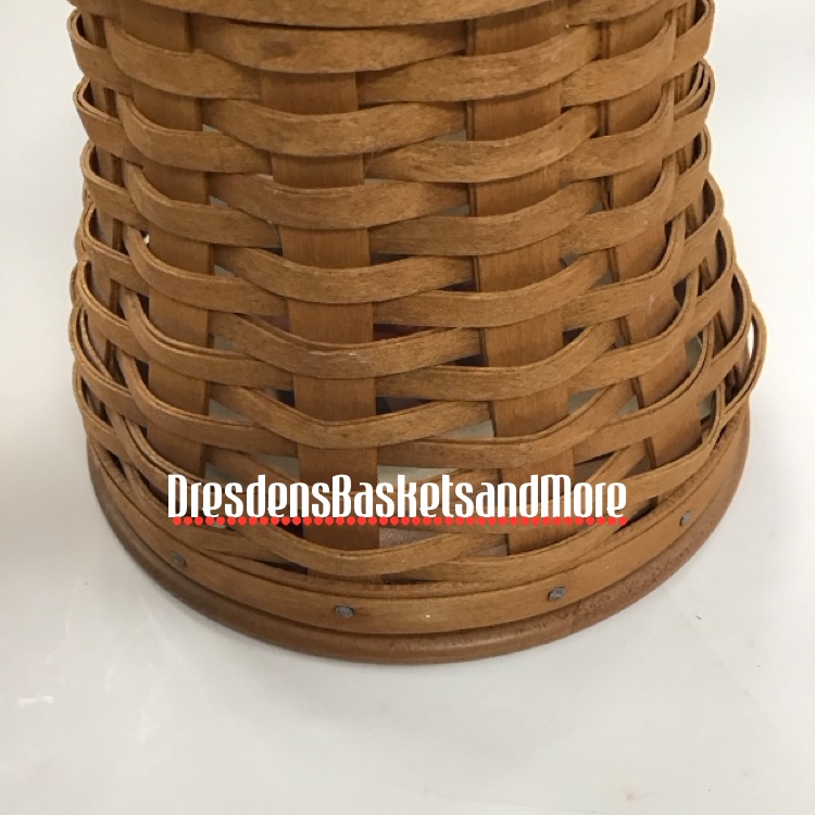 Longaberger 2005 Woven Pedestal Base w/ Etched Glass Hurricane NIB*