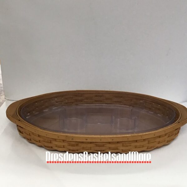 Longaberger 2006 Oval Serving Basket w/ Divided Protector