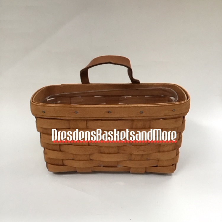 Longaberger 1990 Medium Key Basket W/ Protector