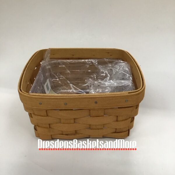 Longaberger 2008 Warm Brown Medium Berry Basket w/ Hard Protector